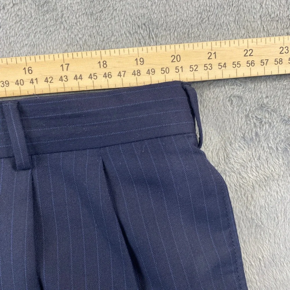 Jos. A. Bank Suit Mens 46R 40W Navy‎ Pinstripe Signature Gold 150s Wool *FLAW*